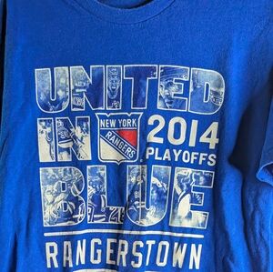 NY Rangers 2014 NHL Playoffs Fan Tee Shirt XL By Gildan